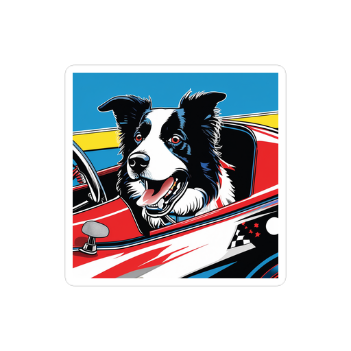PugMug Custom Border Collie Sticker