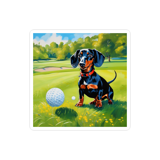 PugMug Custom Black Dachshund Sticker