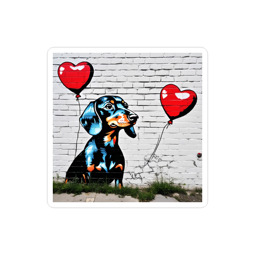 PugMug Custom Black Dachshund Sticker