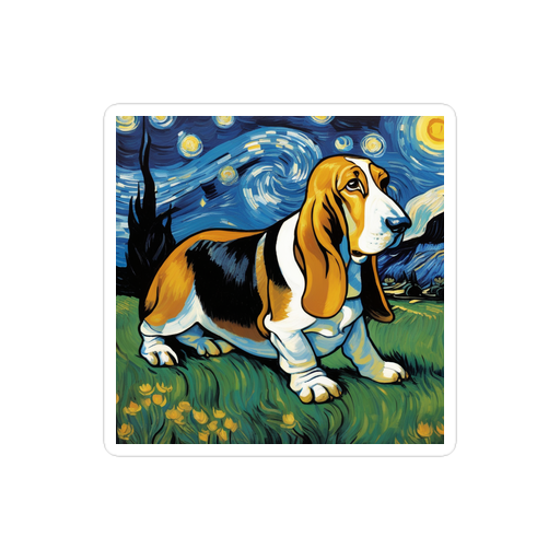 PugMug Custom Basset Hound Sticker