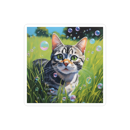 PugMug Custom Tabby American Shorthair Cat Sticker
