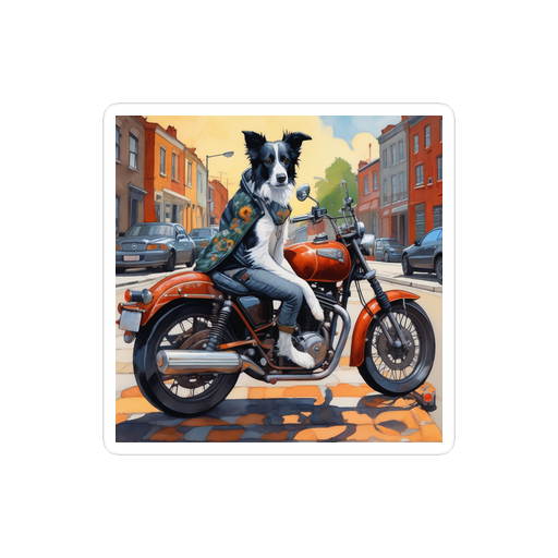 PugMug Custom Border Collie Sticker