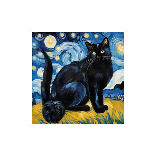 PugMug Custom Black Ragdoll Cat Sticker