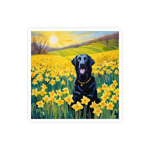 PugMug Custom Black Labrador Retriever Sticker