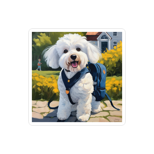 PugMug Custom Bichons Frise Sticker