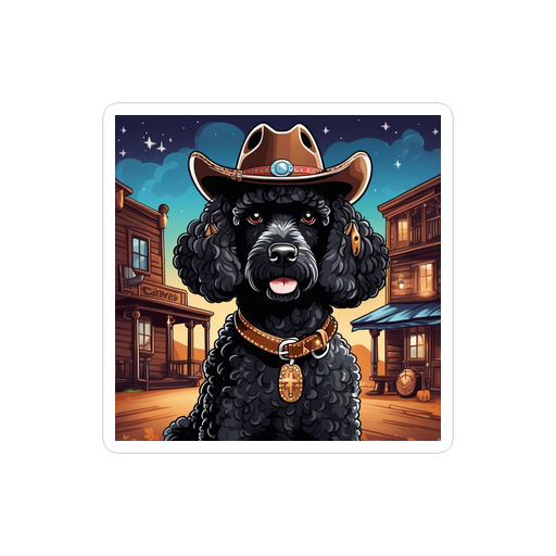 PugMug Custom Black Poodle Sticker