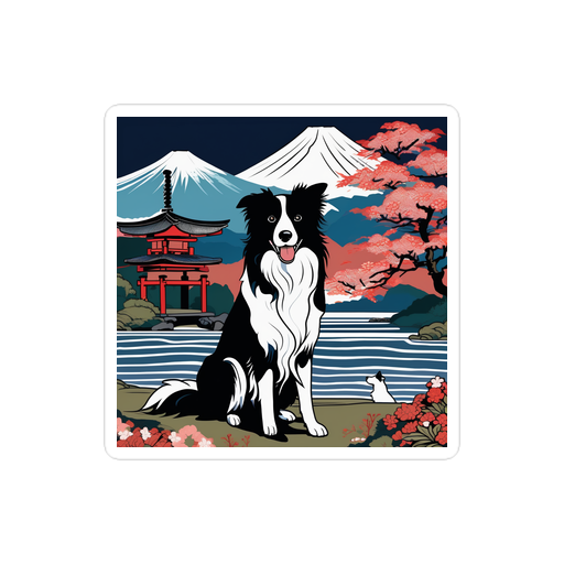 PugMug Custom Border Collie Sticker