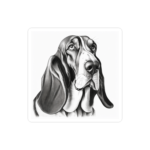 PugMug Custom Basset Hound Sticker