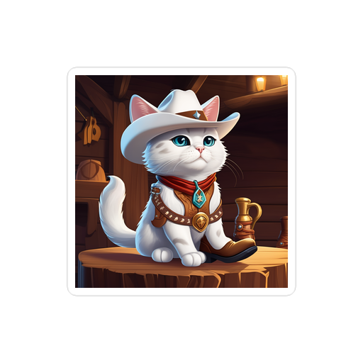 PugMug Custom White Exotic Cat Sticker