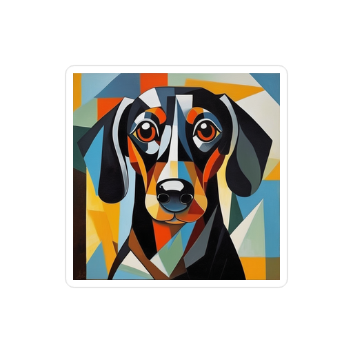 PugMug Custom Black Dachshund Sticker