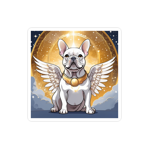PugMug Custom White French Bulldog Sticker