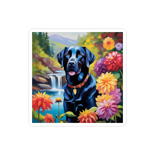 PugMug Custom Black Labrador Retriever Sticker