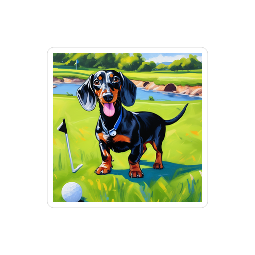 PugMug Custom Black Dachshund Sticker