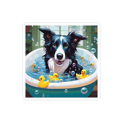 PugMug Custom Border Collie Sticker