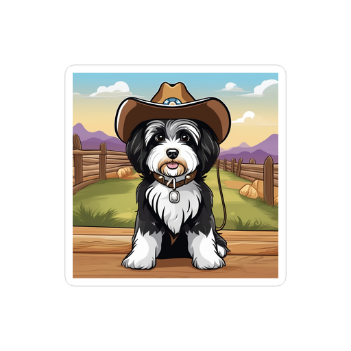 PugMug Custom Black-and-white Havanese Dog Sticker