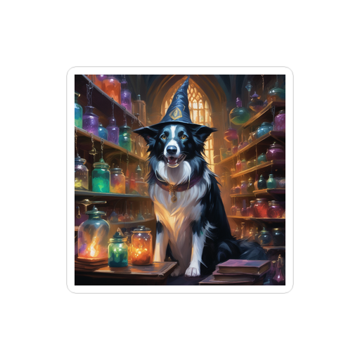 PugMug Custom Border Collie Sticker