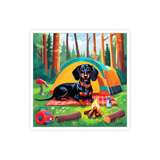 PugMug Custom Black Dachshund Sticker