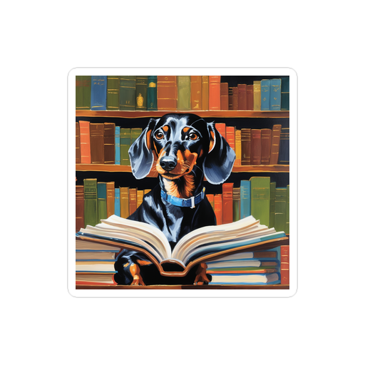 PugMug Custom Black Dachshund Sticker