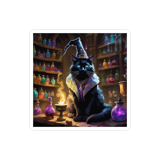 PugMug Custom Black Ragdoll Cat Sticker