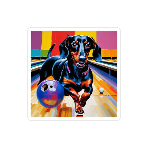 PugMug Custom Black Dachshund Sticker