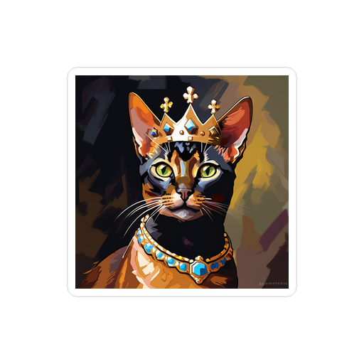 PugMug Custom Black Abyssinian Cat Sticker