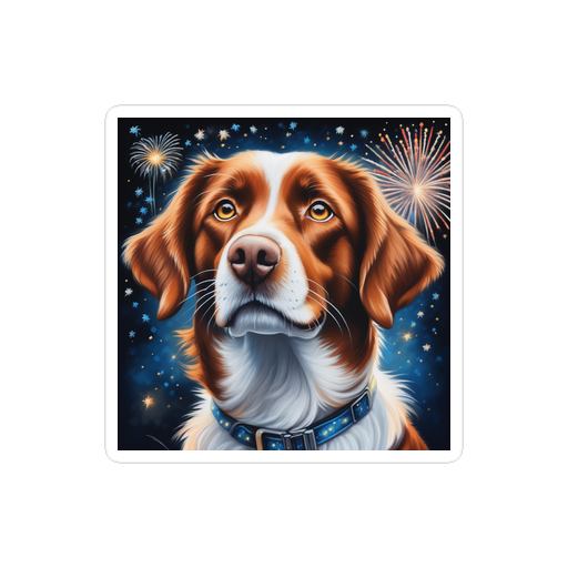 PugMug Custom Brittany Dog Sticker