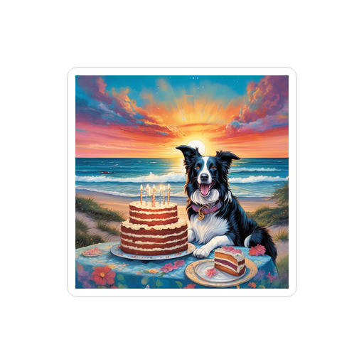 PugMug Custom Border Collie Sticker