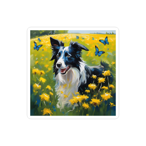 PugMug Custom Border Collie Sticker