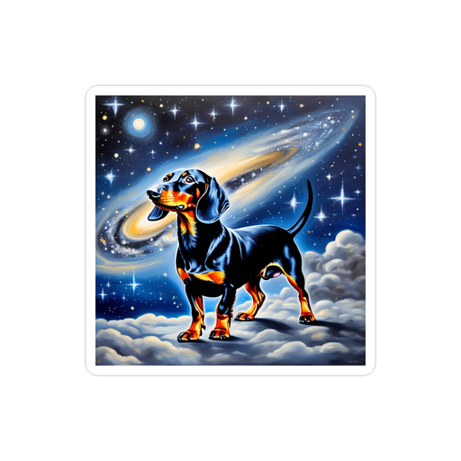 PugMug Custom Black Dachshund Sticker