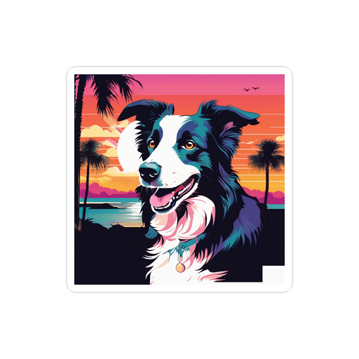 PugMug Custom Border Collie Sticker