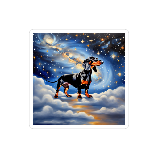 PugMug Custom Black Dachshund Sticker