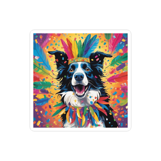 PugMug Custom Border Collie Sticker