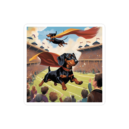 PugMug Custom Black Dachshund Sticker