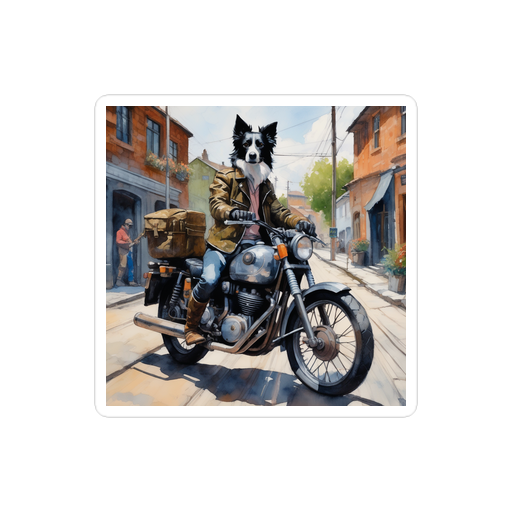 PugMug Custom Border Collie Sticker