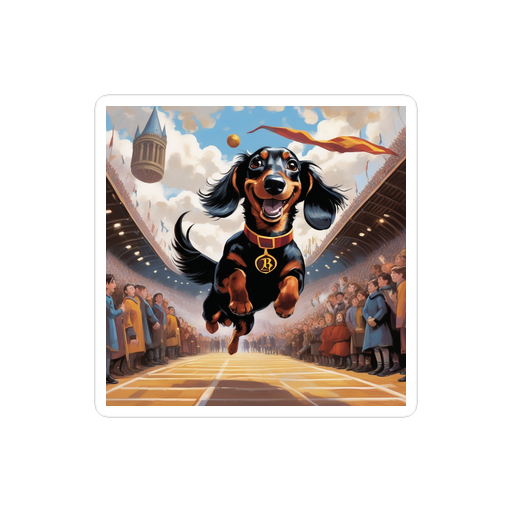 PugMug Custom Black Dachshund Sticker