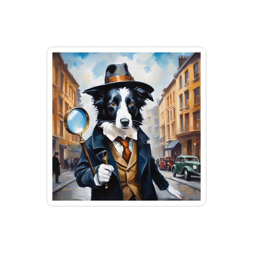 PugMug Custom Border Collie Sticker