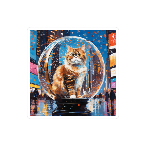 PugMug Custom Tabby Persian Cat Sticker