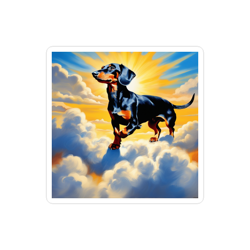 PugMug Custom Black Dachshund Sticker