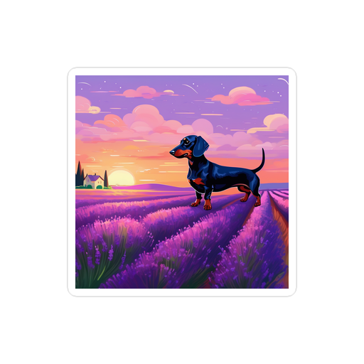 PugMug Custom Black Dachshund Sticker