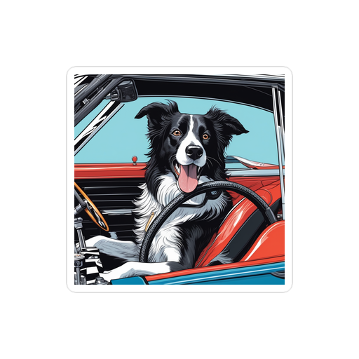 PugMug Custom Border Collie Sticker