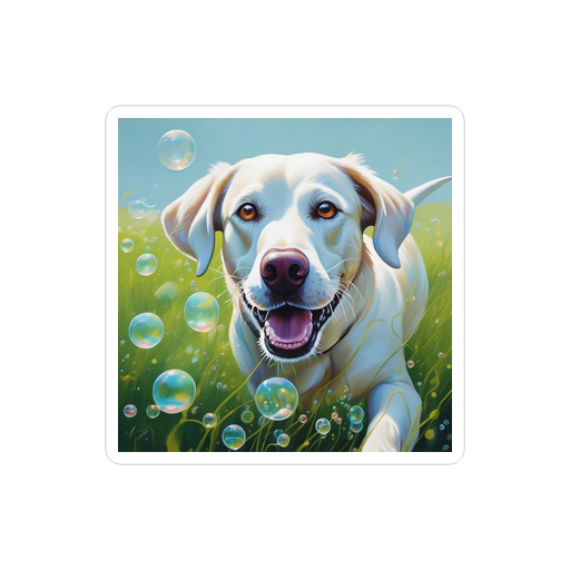 PugMug Custom White Labrador Retriever Sticker