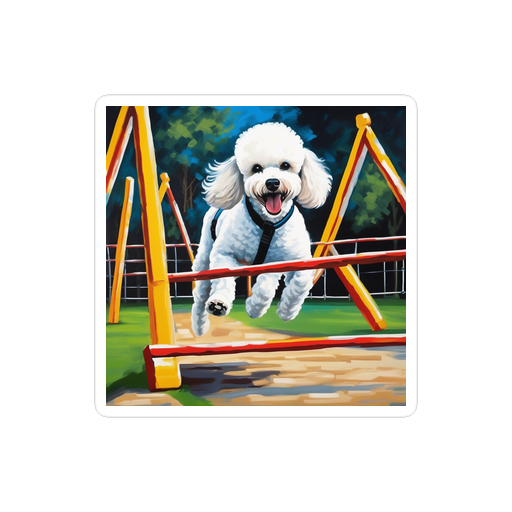 PugMug Custom White Poodle Sticker
