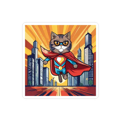 PugMug Custom Tabby Persian Cat Sticker