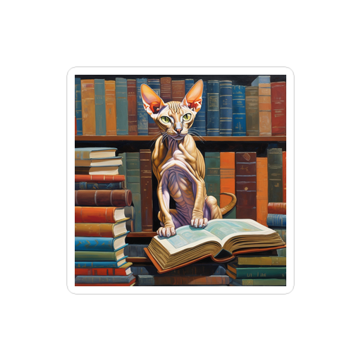 PugMug Custom Tabby Sphynx Cat Sticker
