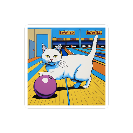 PugMug Custom White Companion Cat Sticker