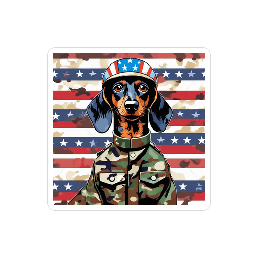 PugMug Custom Black Dachshund Sticker