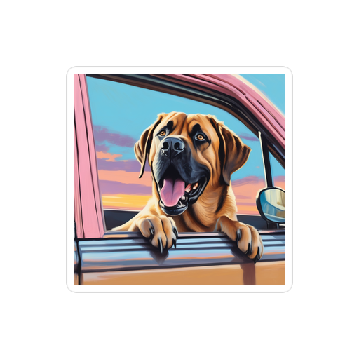 PugMug Custom Mastiff Sticker