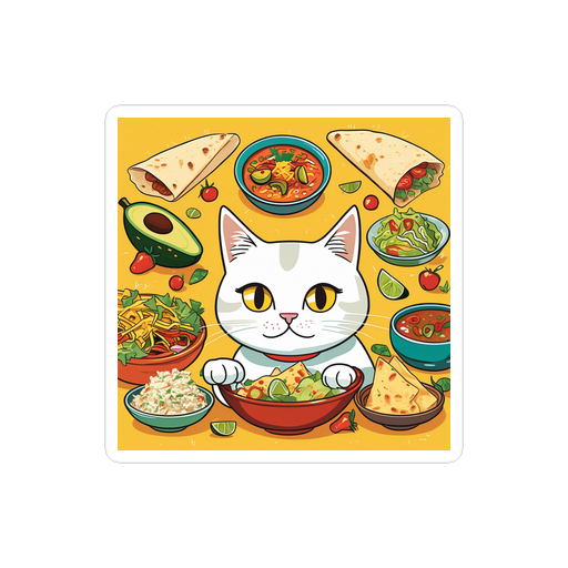 PugMug Custom White Companion Cat Sticker