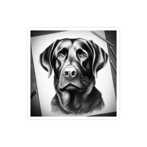 PugMug Custom Black Labrador Retriever Sticker
