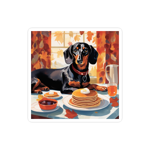 PugMug Custom Black Dachshund Sticker